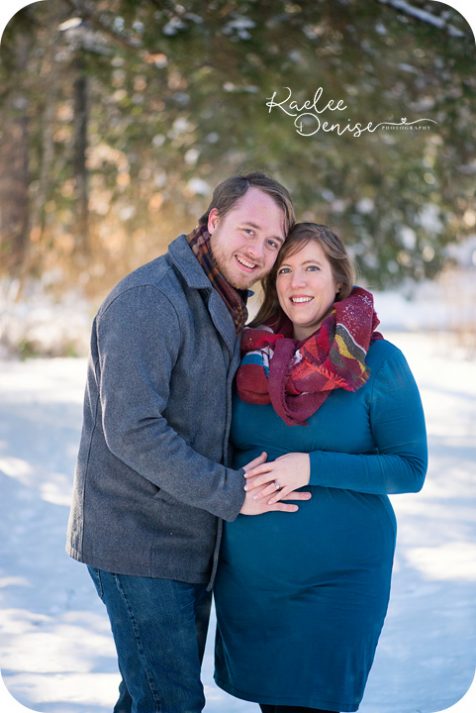 snow maternity portrait